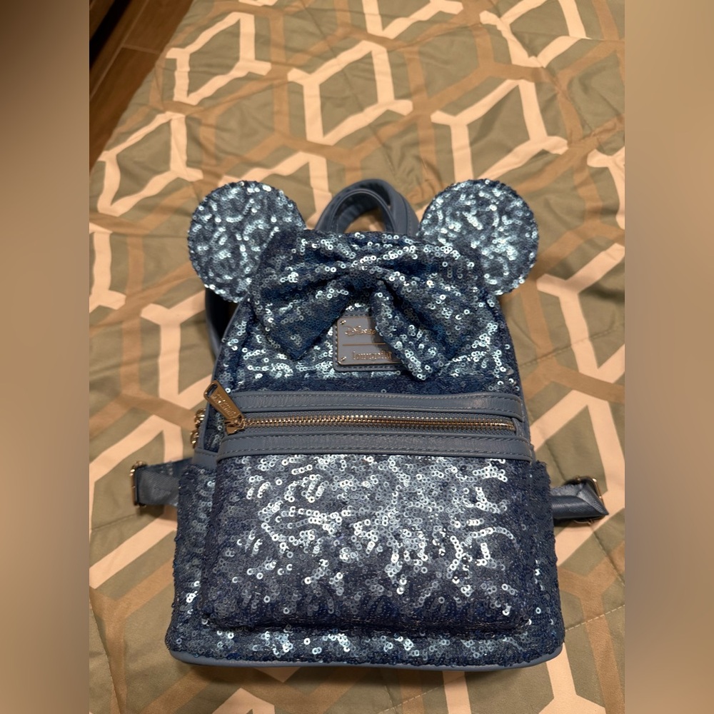 Disney Loungefly Sequence blue backpack - image 1